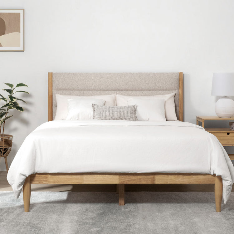 Mason Upholstered Platform Bed Frame with Headboard