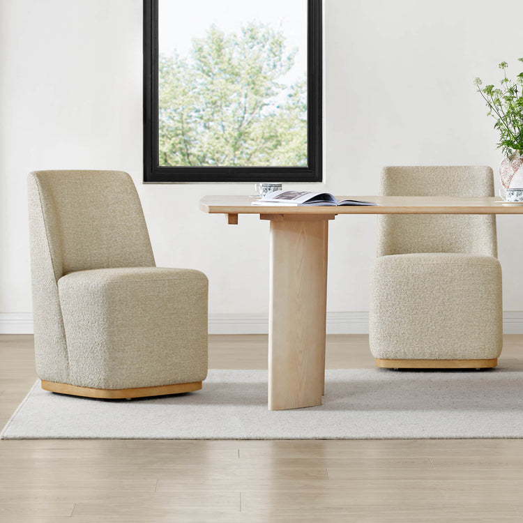 Chaise de salle à manger à roulettes Lilibet