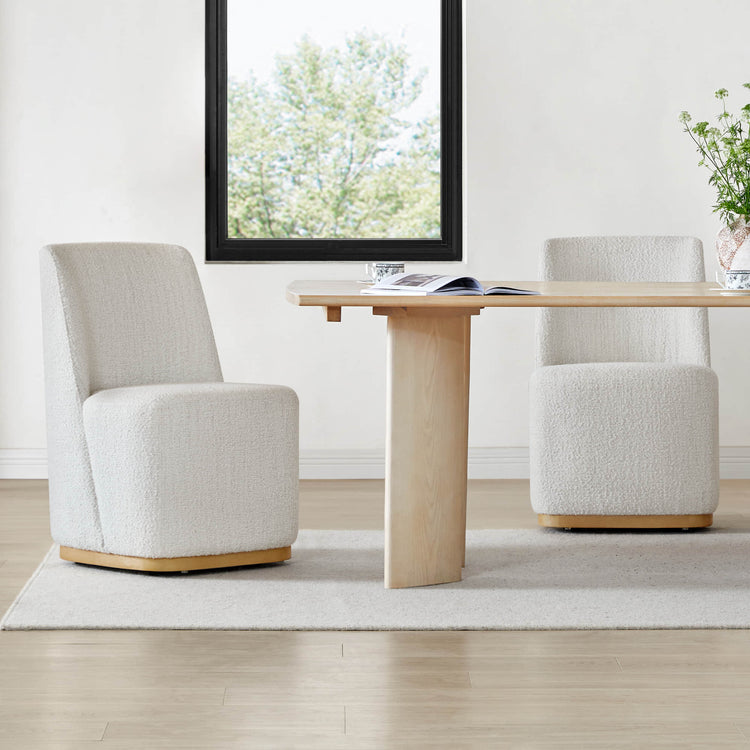 Chaise de salle à manger à roulettes Lilibet
