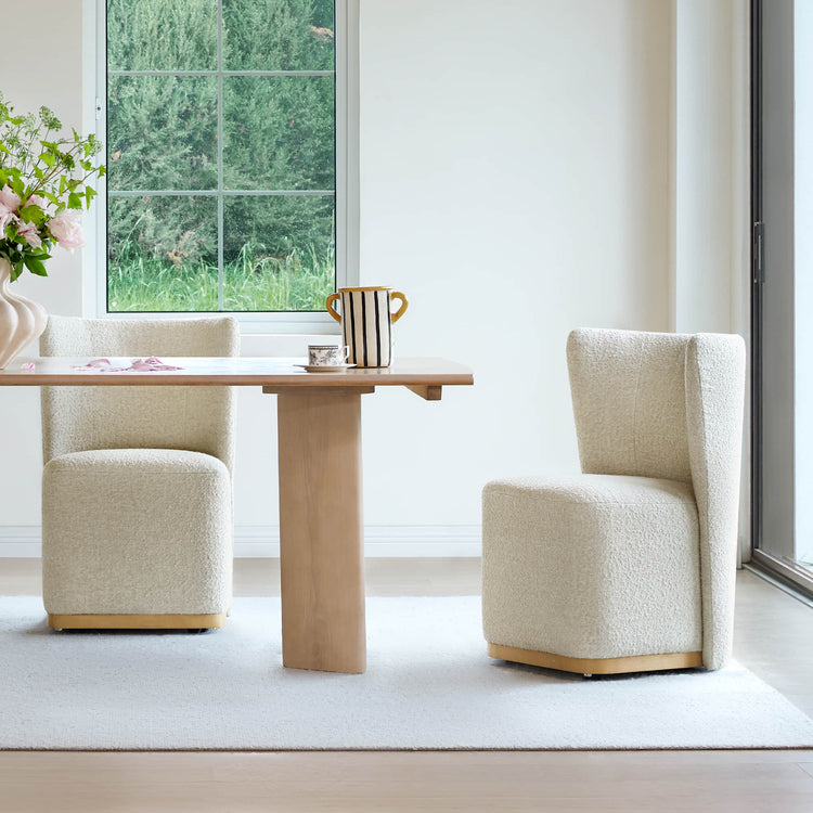 Chaise de salle à manger à roulettes Lilibet