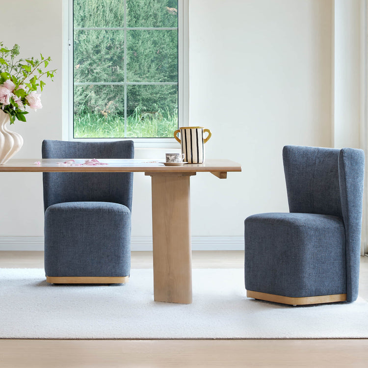 Chaise de salle à manger à roulettes Lilibet