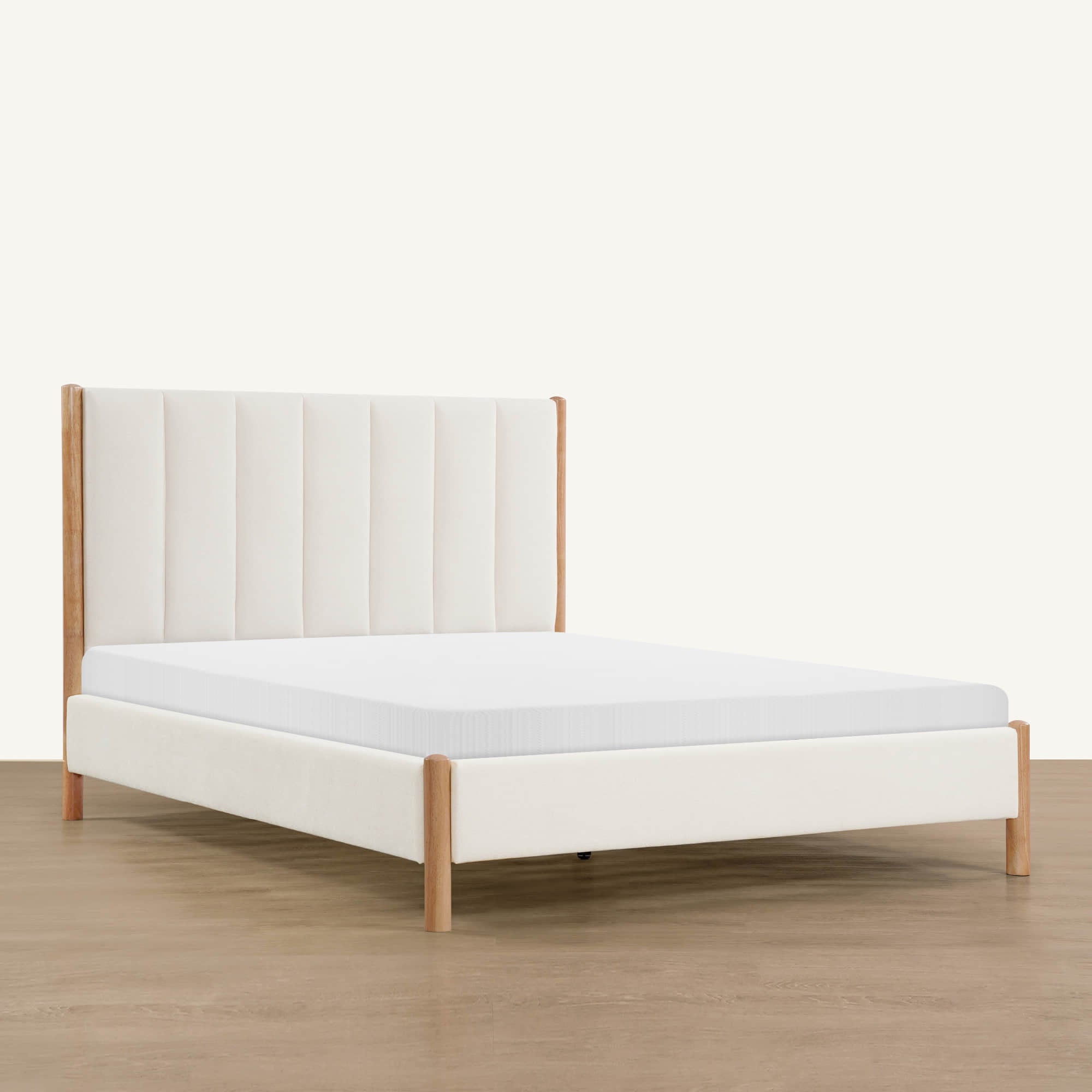 Lit plateforme rembourré contemporain Serene