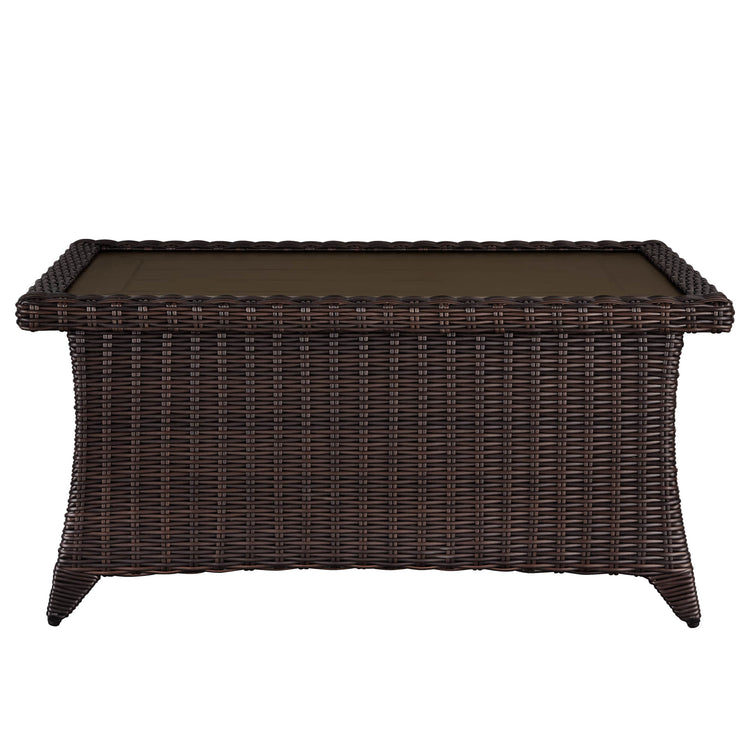 Table basse d'extérieur en rotin Elara