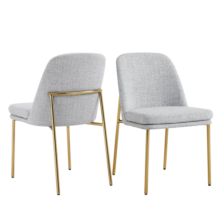 Chaise de salle à manger Golda avec base en métal