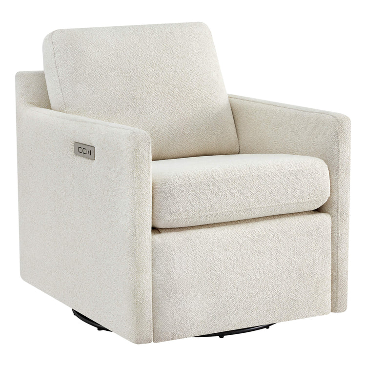 Fauteuil d'appoint pivotant Henry avec repose-pieds électriques et ports de charge