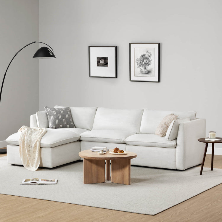 Canapé modulable Sophia en plumes 4 pièces