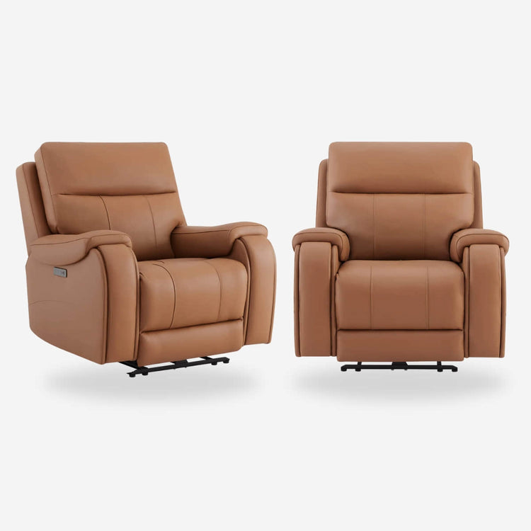 Fauteuil inclinable Noah Zero-Gravity en cuir véritable avec appui-tête électrique