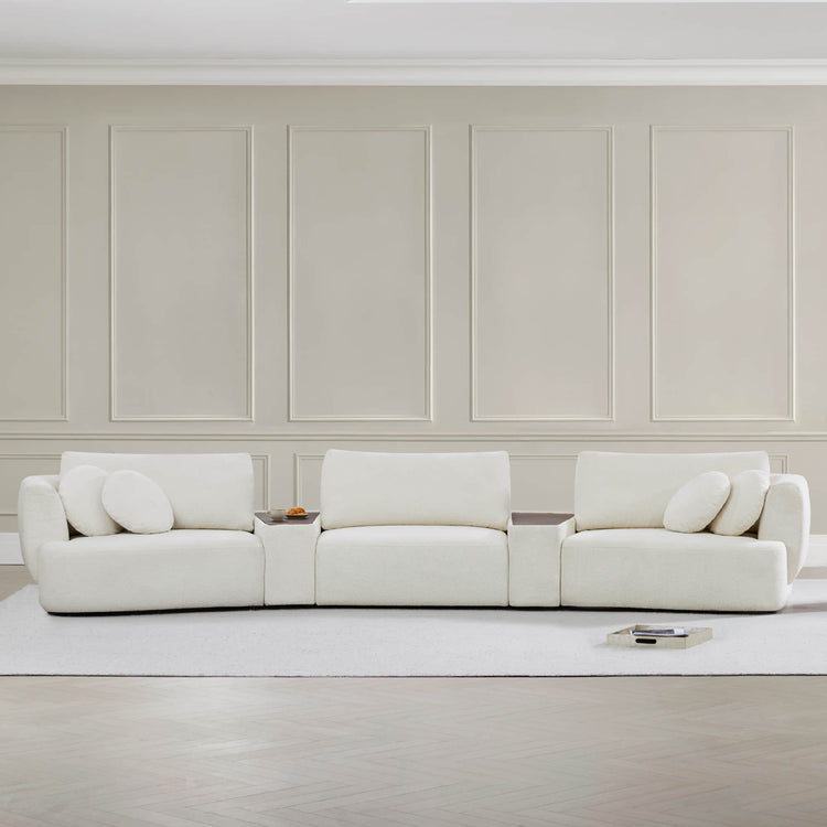 Canapé modulaire incurvé 3 places Grace – Design aux dimensions généreuses