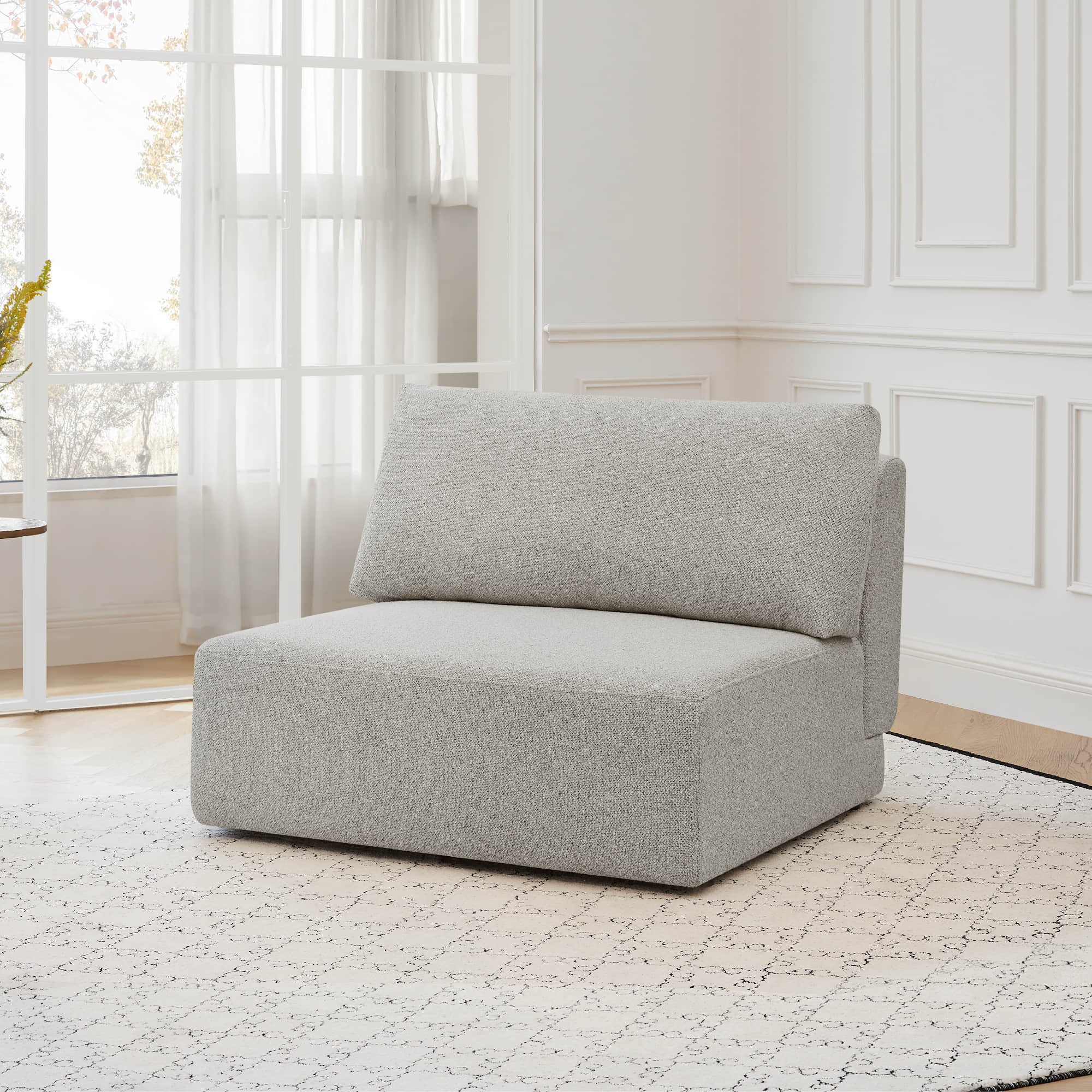 Fauteuil modulaire sans accoudoirs Grace – Design aux dimensions généreuses
