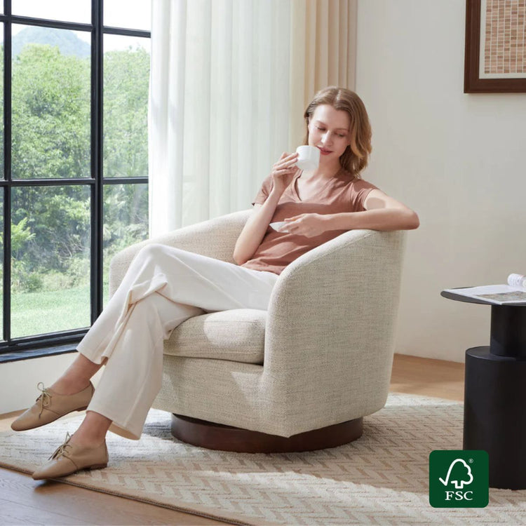 Fauteuil d'appoint pivotant moderne Wren