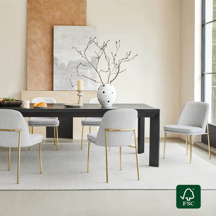 Chaise de salle à manger Golda avec base en métal