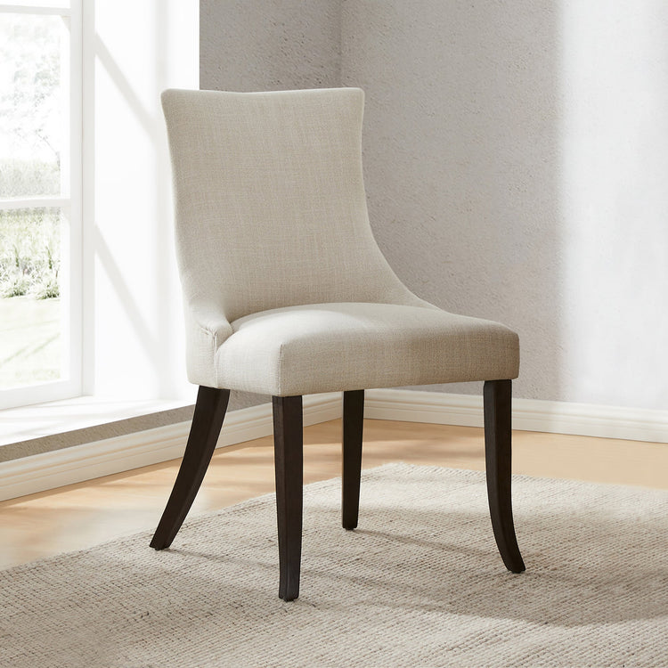 CHITA LIVING-Mia Romantic Dining Chair (Set of 2)-Dining Chairs-Performance Fabric-Linen-