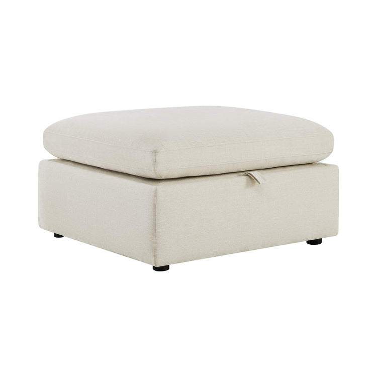 CHITA LIVING-Delaney Ottoman-Ottoman-Fabric-Linen-