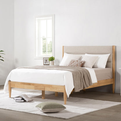 Mason Upholstered Platform Bed Frame with Headboard