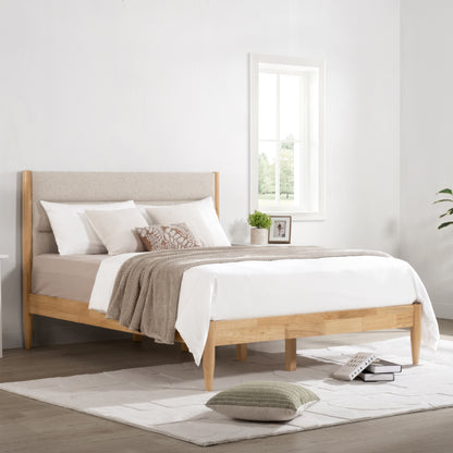 Mason Upholstered Platform Bed Frame with Headboard
