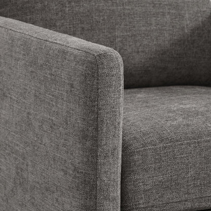 Chaise d'appoint pivotante Henry avec base en bois 
