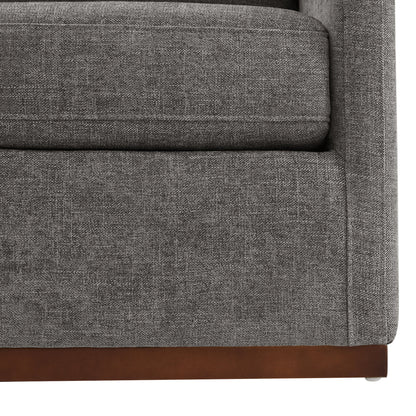 Chaise d'appoint pivotante Henry avec base en bois 
