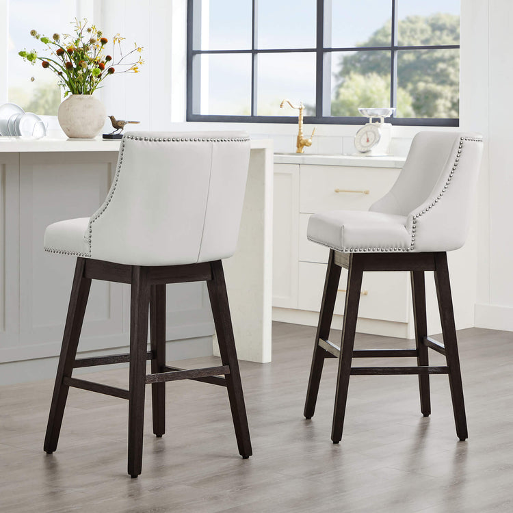 Asher Swivel Nailhead Trim Bar & Counter Stools