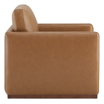 Chaise d'appoint pivotante Henry avec base en bois 