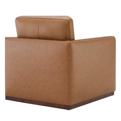 Chaise d'appoint pivotante Henry avec base en bois 