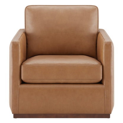 Chaise d'appoint pivotante Henry avec base en bois 