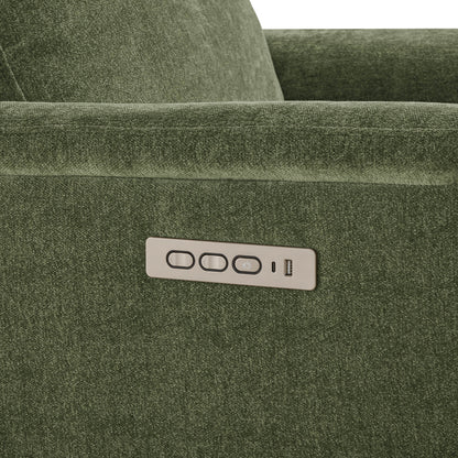 Lulla Power Swivel Nursery Glider Recliner with Power Headrest and Nightlight