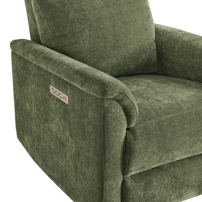 Lulla Power Swivel Nursery Glider Recliner with Power Headrest and Nightlight