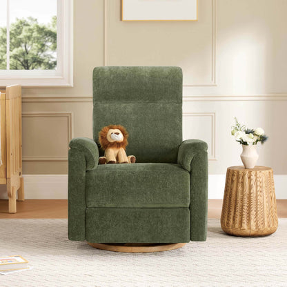 Lulla Power Swivel Nursery Glider Recliner with Power Headrest and Nightlight
