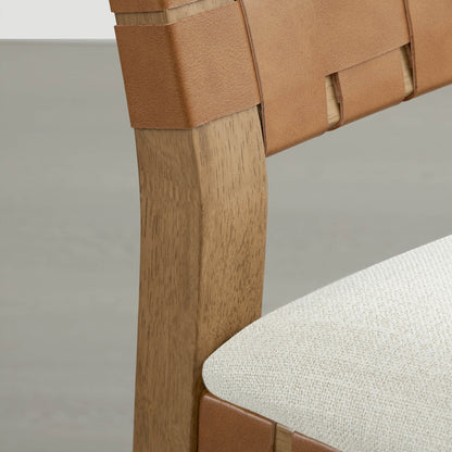 Tabouret de comptoir tissé à la main moderne du milieu du siècle Aries