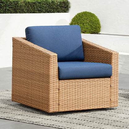 Ensemble de patio extérieur en rotin Calum 5 pièces