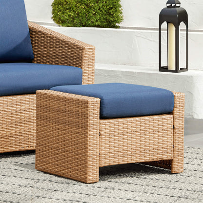 Ensemble de patio extérieur en rotin Calum 5 pièces
