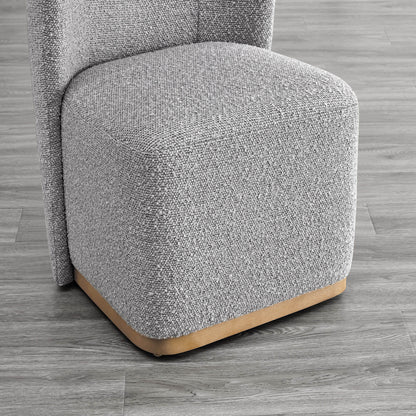 Lilibet Wingback Rolling Dining Chair With Casters