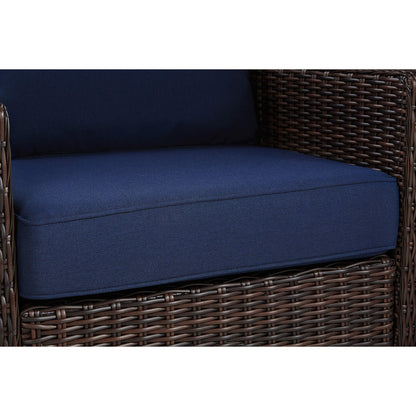 Fauteuil d'appoint pivotant et à bascule en rotin Elara pour l'extérieur