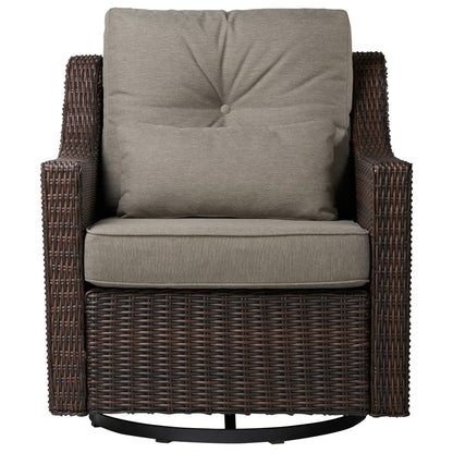 Ensemble de patio extérieur en rotin Elara 5 pièces