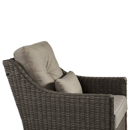 Fauteuil d'appoint pivotant et à bascule en rotin Elara pour l'extérieur