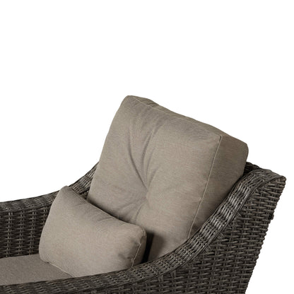 Fauteuil d'appoint pivotant et à bascule en rotin Elara pour l'extérieur