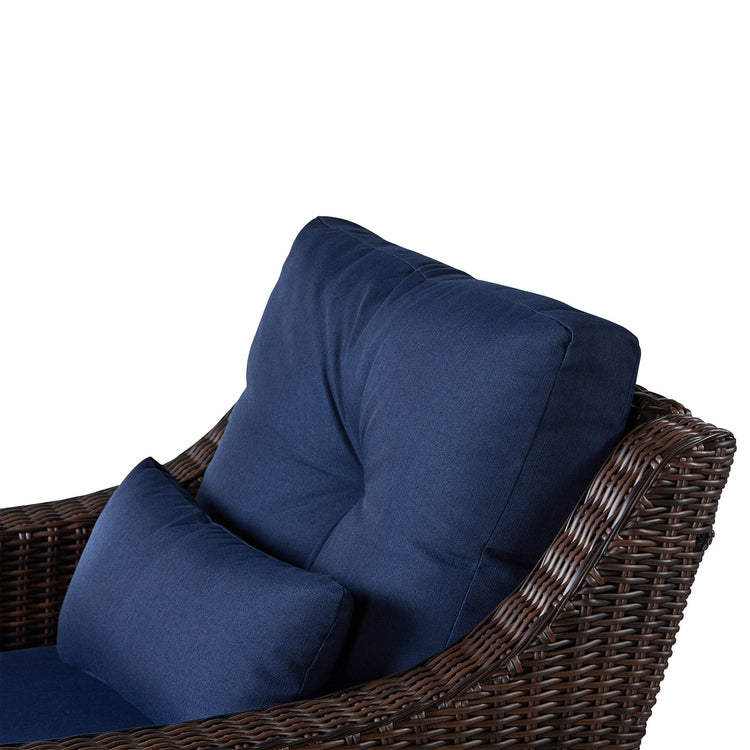 Ensemble de patio extérieur en rotin Elara 5 pièces