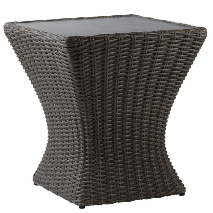 Ensemble de canapés d'extérieur en rotin Elara avec fauteuils à bascule et table basse - 5 places