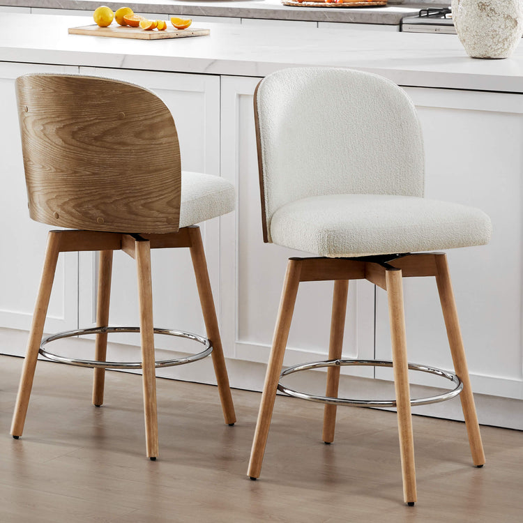Tabouret de comptoir pivotant Gianna