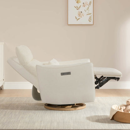 Janice Power Swivel Nursery Glider Recliner with Power Headrest
