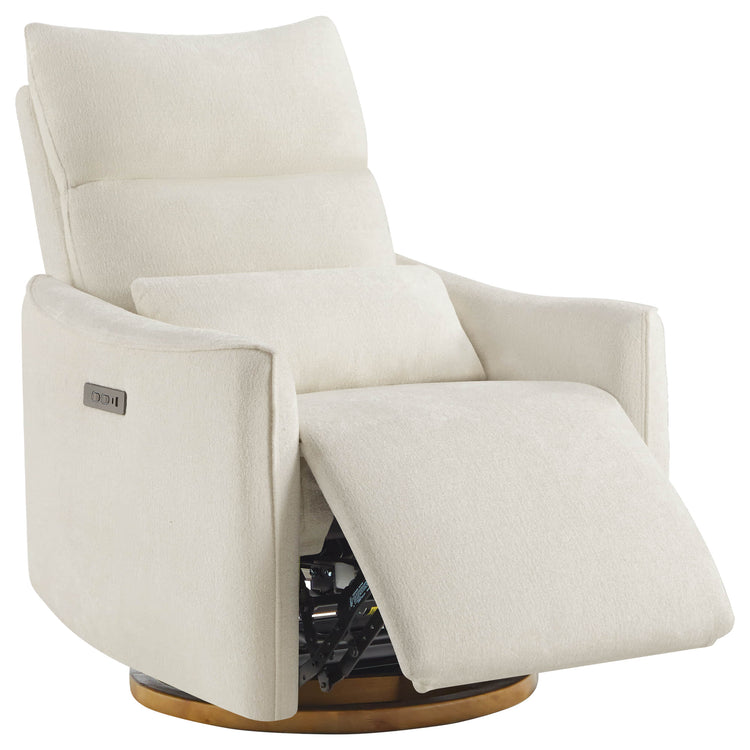 Janice Power Swivel Nursery Glider Recliner with Power Headrest