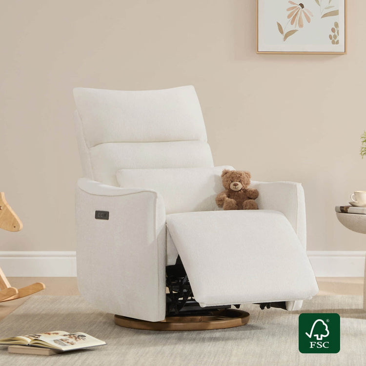 Janice Power Swivel Nursery Glider Recliner with Power Headrest