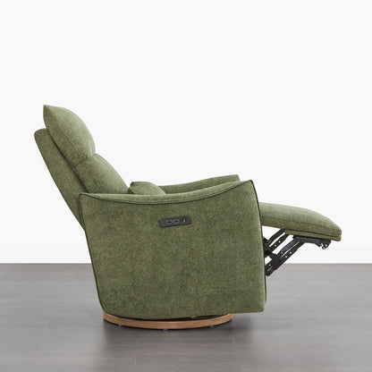 Janice Power Swivel Nursery Glider Recliner with Power Headrest