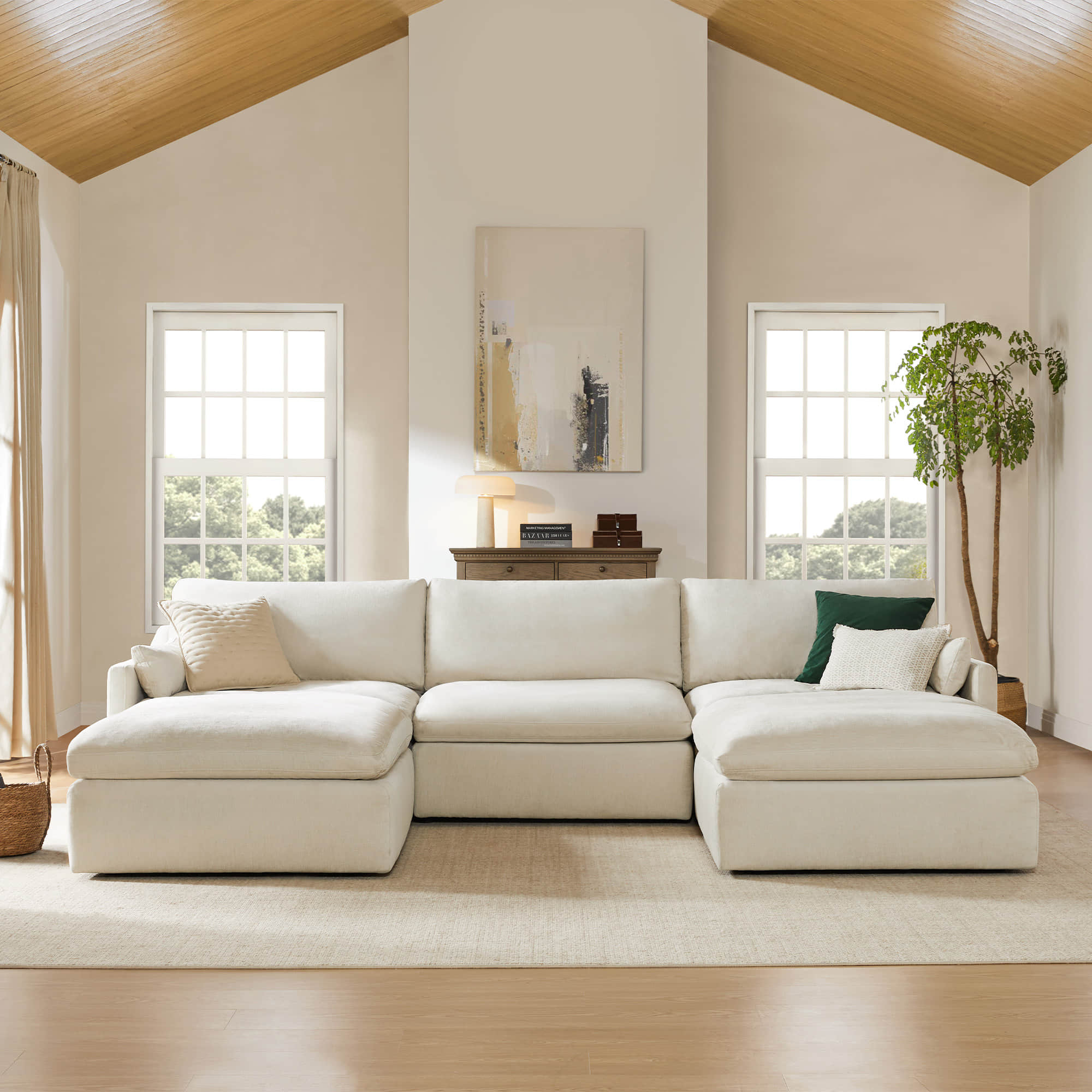 Canapé-chaise modulaire 5 places Kenna