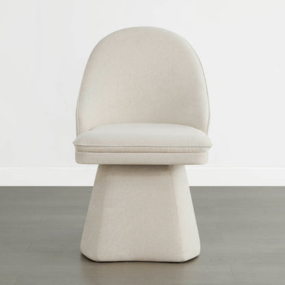 Chaise de salle à manger pivotante rembourrée Leda