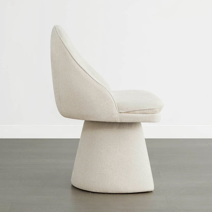 Chaise de salle à manger pivotante rembourrée Leda