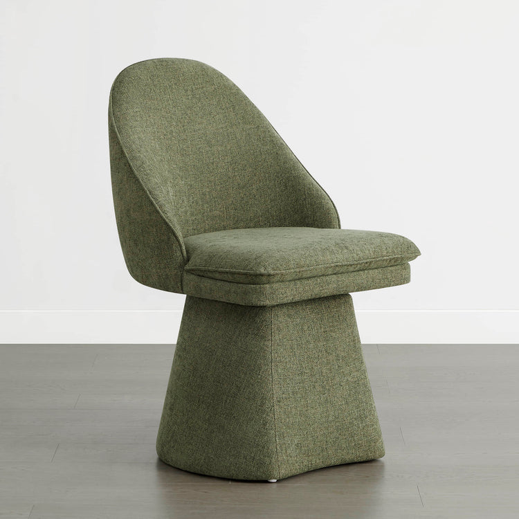 Chaise de salle à manger pivotante rembourrée Leda