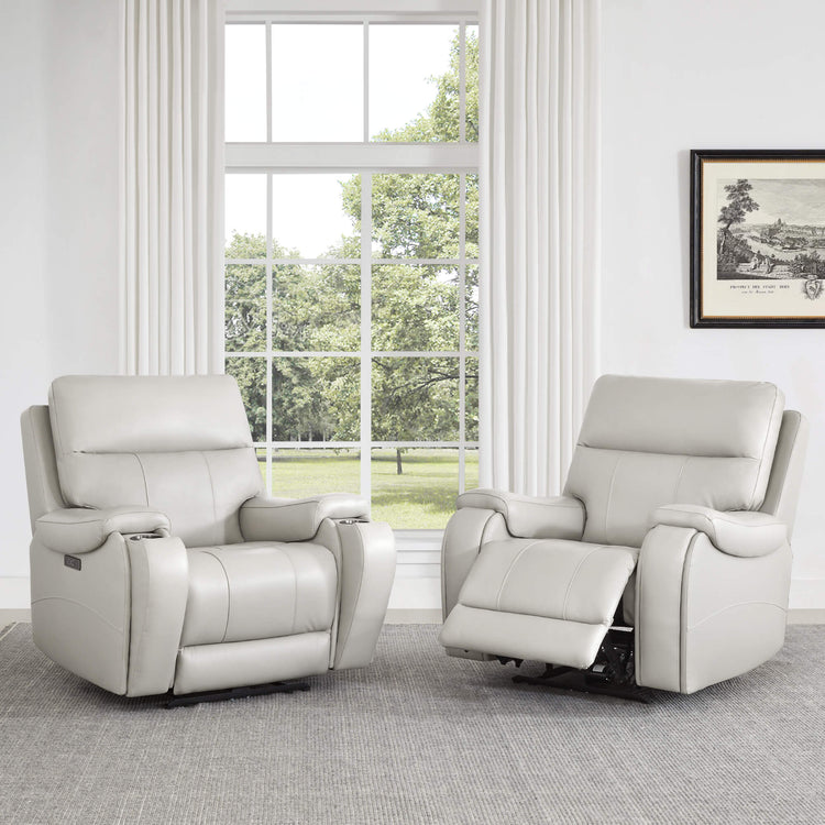 Fauteuil inclinable Noah Zero-Gravity en cuir véritable avec appui-tête électrique