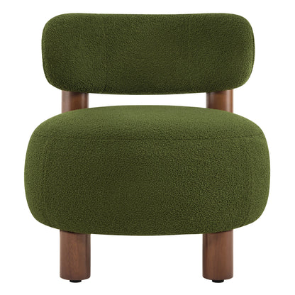 Fauteuil d'appoint Shauna Modern Plush Faux Sherpa 