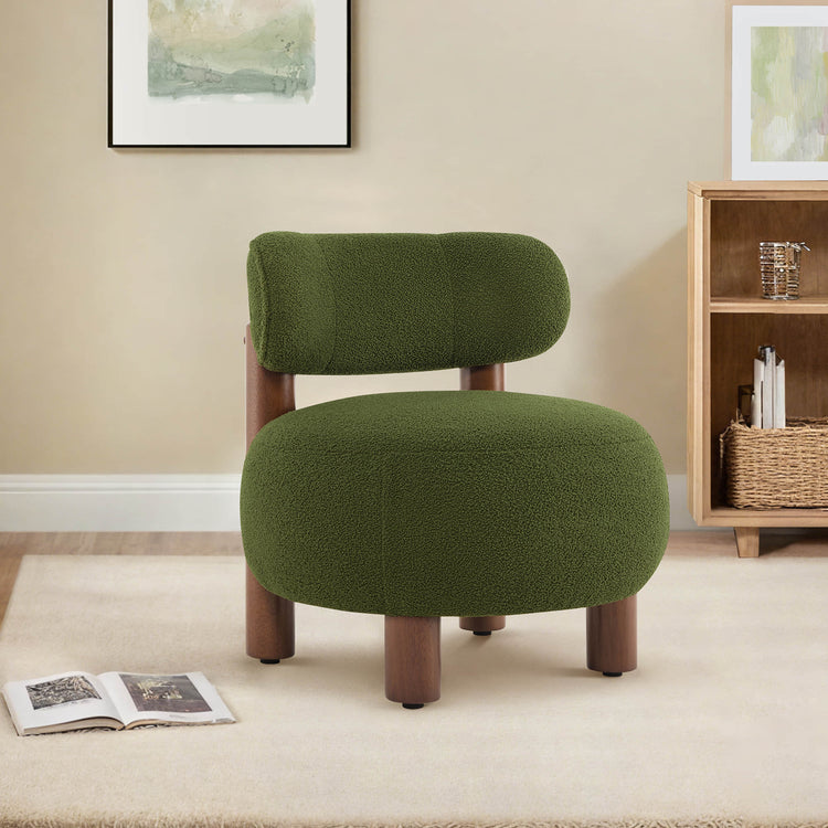 Fauteuil d'appoint Shauna Modern Plush Faux Sherpa 